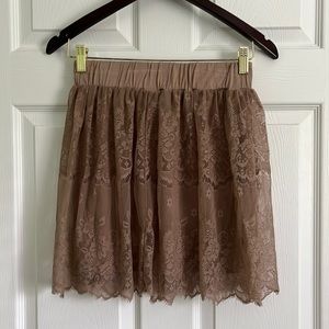 Tan Lace Skirt